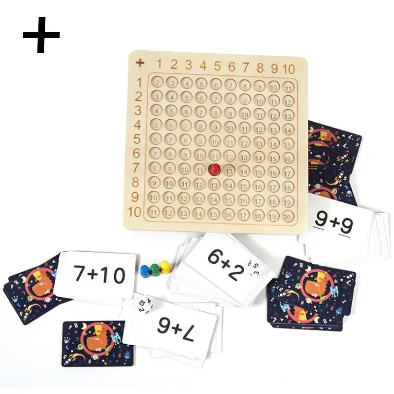 Montessori Multiplication Wooden Board Game Kids Learning Educational Toys 99 Multiplication Table Math Addition Teaching Aids maboutique jeux et loisirs