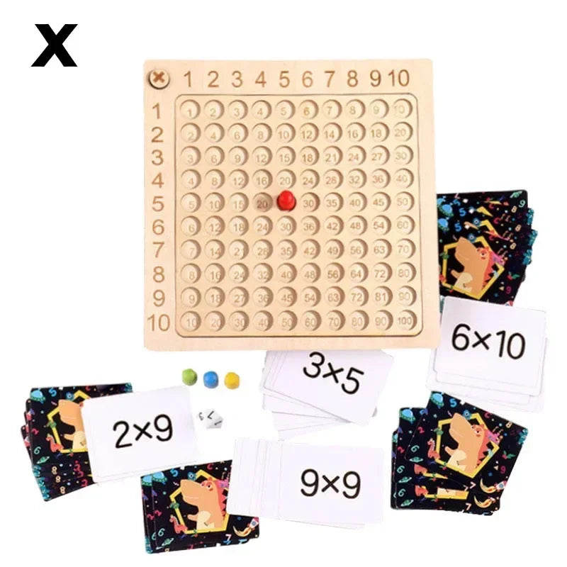 Montessori Multiplication Wooden Board Game Kids Learning Educational Toys 99 Multiplication Table Math Addition Teaching Aids maboutique jeux et loisirs