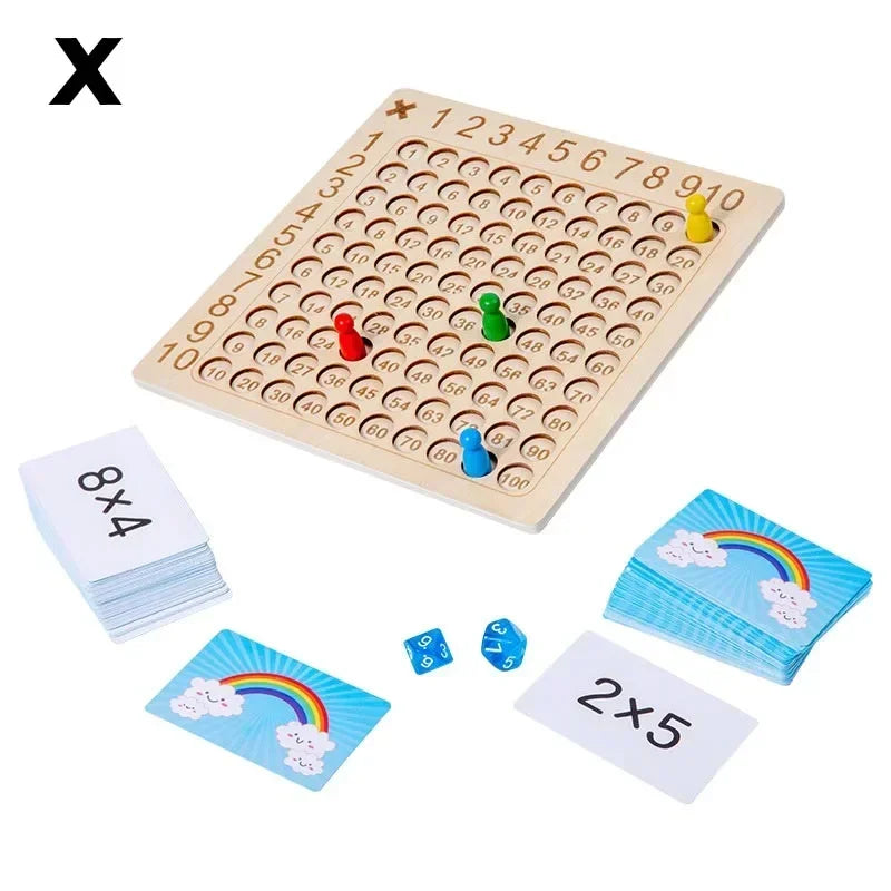 Montessori Multiplication Wooden Board Game Kids Learning Educational Toys 99 Multiplication Table Math Addition Teaching Aids maboutique jeux et loisirs